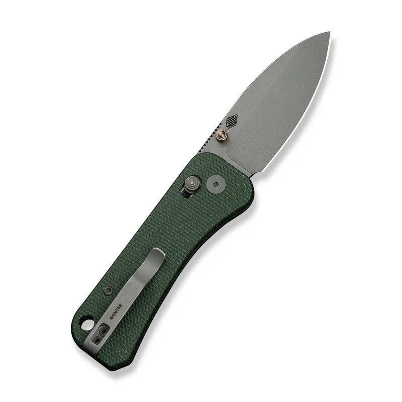 We Knife Co Ltd Banter 2 2.87" CPM S35VN Green Canvas Micarta WE23075-3