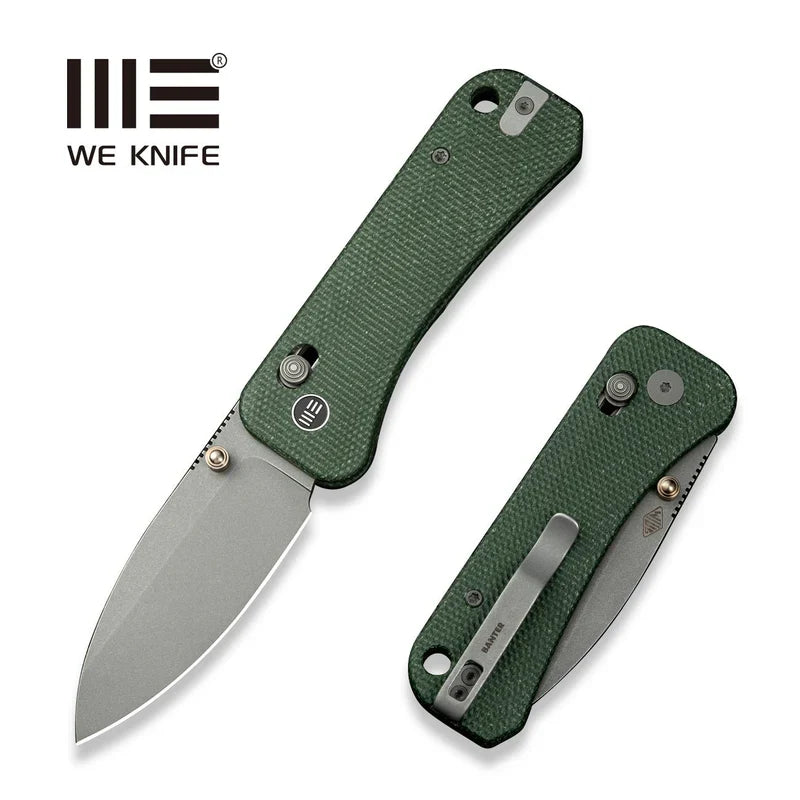 We Knife Co Ltd Banter 2 2.87" CPM S35VN Green Canvas Micarta WE23075-3