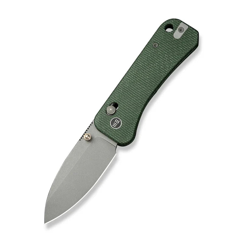 We Knife Co Ltd Banter 2 2.87" CPM S35VN Green Canvas Micarta WE23075-3