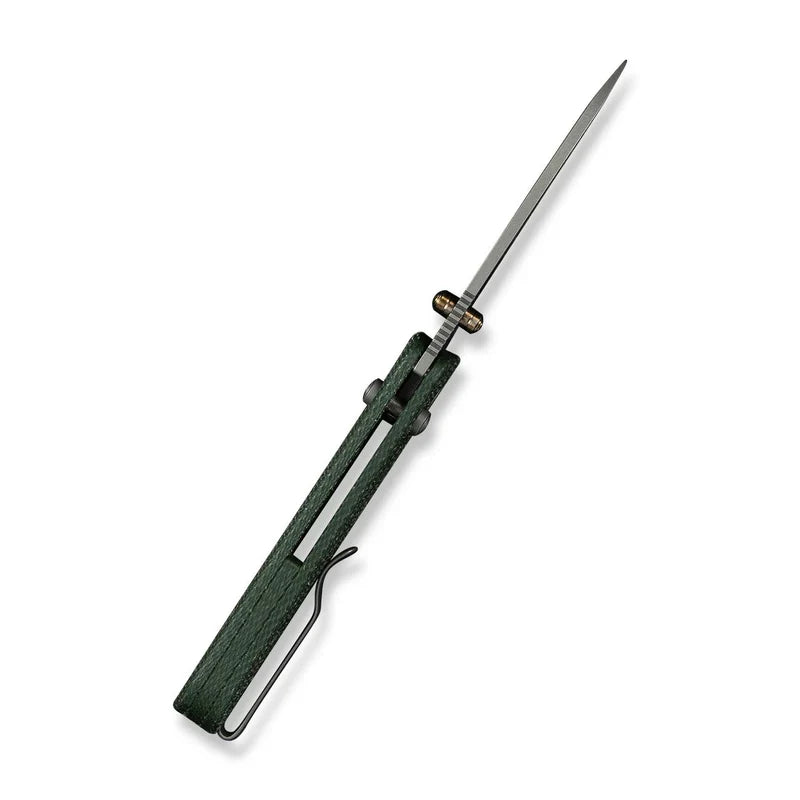 We Knife Co Ltd Banter 2 2.87" CPM S35VN Green Canvas Micarta WE23075-3