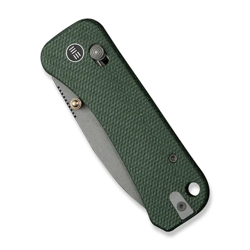 We Knife Co Ltd Banter 2 2.87" CPM S35VN Green Canvas Micarta WE23075-3