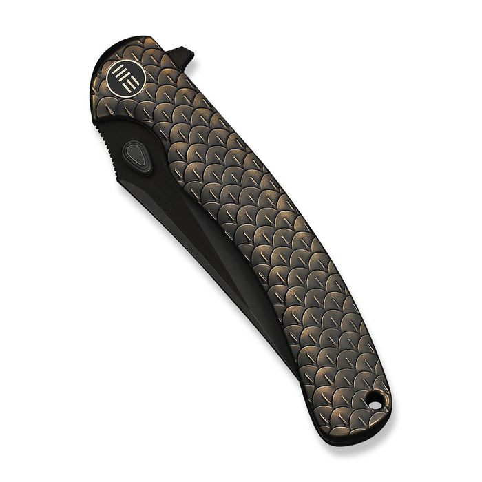 WE Knife Dracarys WE25061B-4 3.58" M390 blade with bronze and black titanium handle