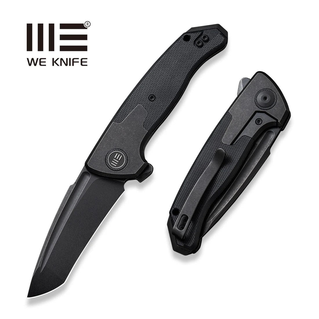 WE Knife Press Check Flipper 3.15" CPM 20CV Tanto – Titanium & G10 (WE20078A-1)