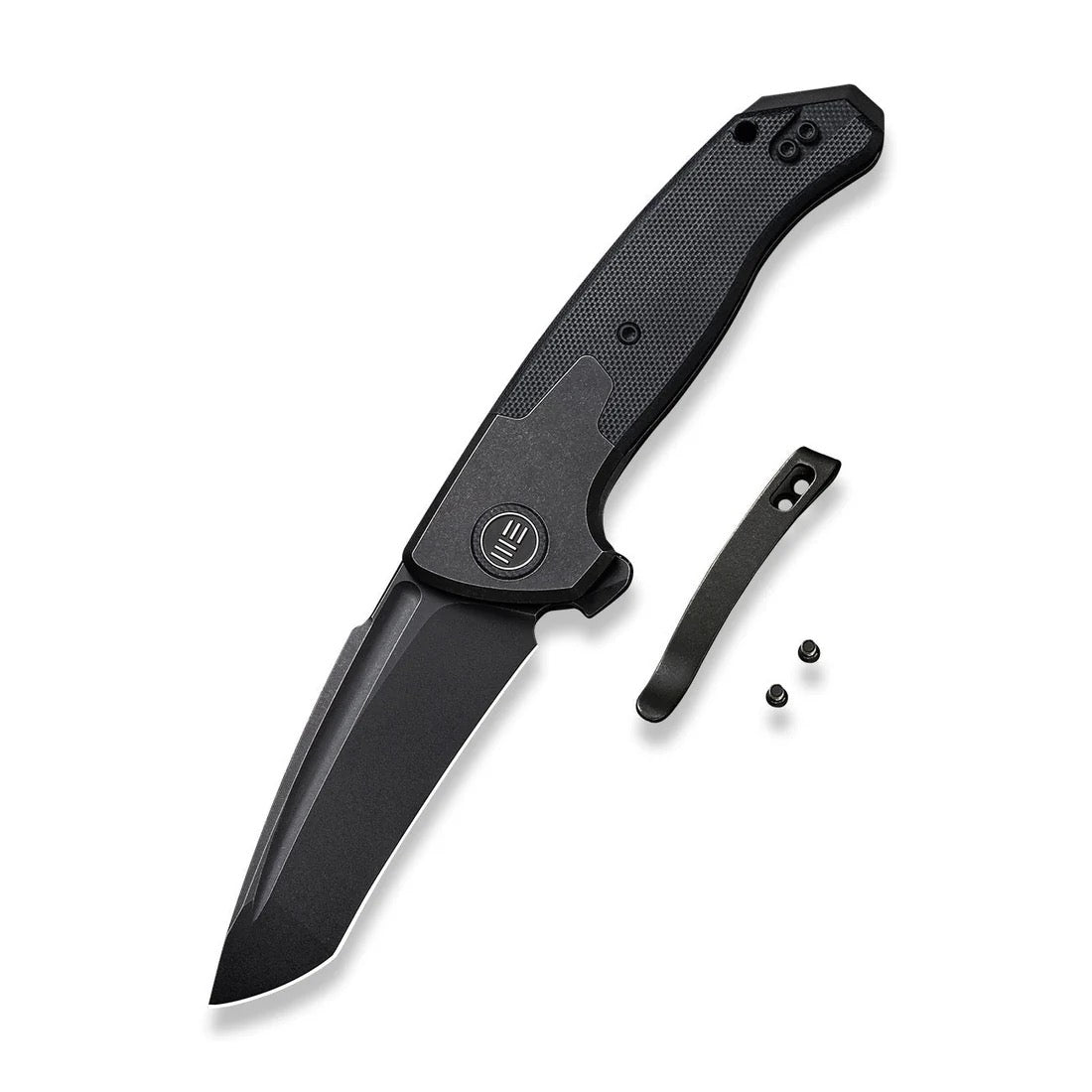 WE Knife Press Check Flipper 3.15" CPM 20CV Tanto – Titanium & G10 (WE20078A-1)