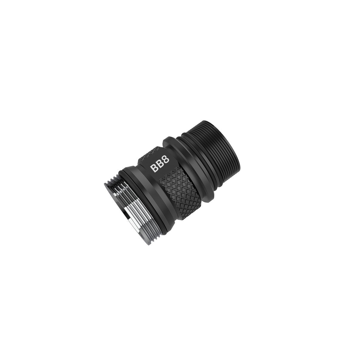 Weltool BB8 Body & TC80 Tail Cap Kit (WEL-18350BodyKit-T8) — BB8 short body and TC80 tail cap detail, 18350 battery