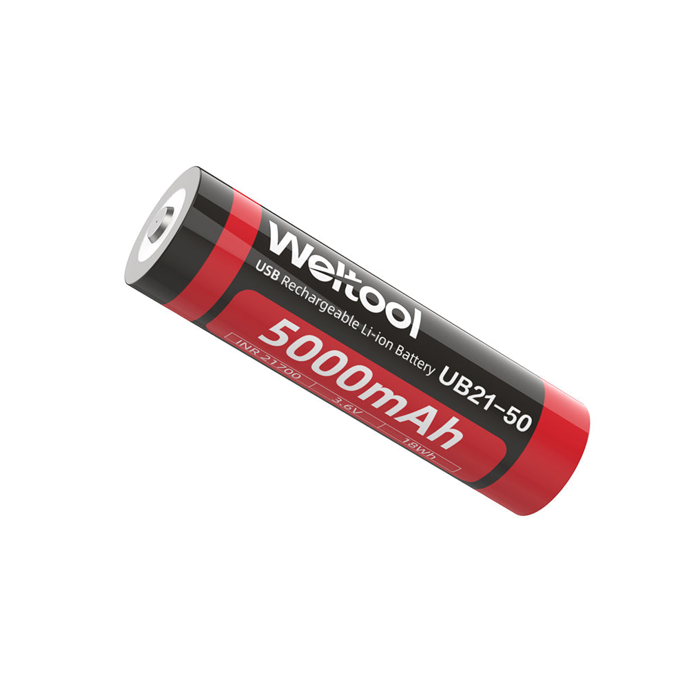 Weltool UB21-50 (WEL-UB21-50) 21700 battery USB-C charging port detail