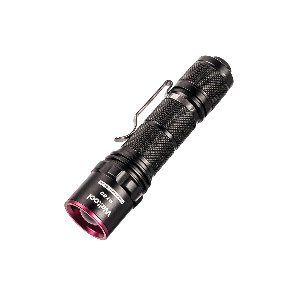Weltool M7-RD V2 tactical red light flashlight front view