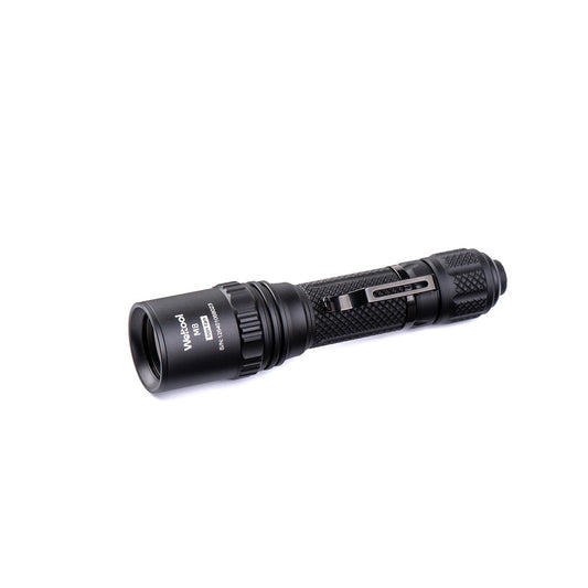 Weltool M8 zoomable LED flashlight, 860 lumens, front view