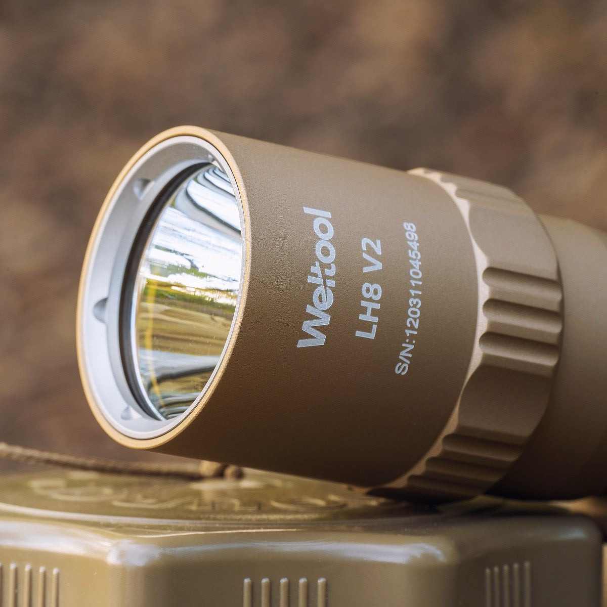 Weltool T16B V2 FDE 18350 Tactical Flashlight – 1,520 Lumens 120,000 Candela