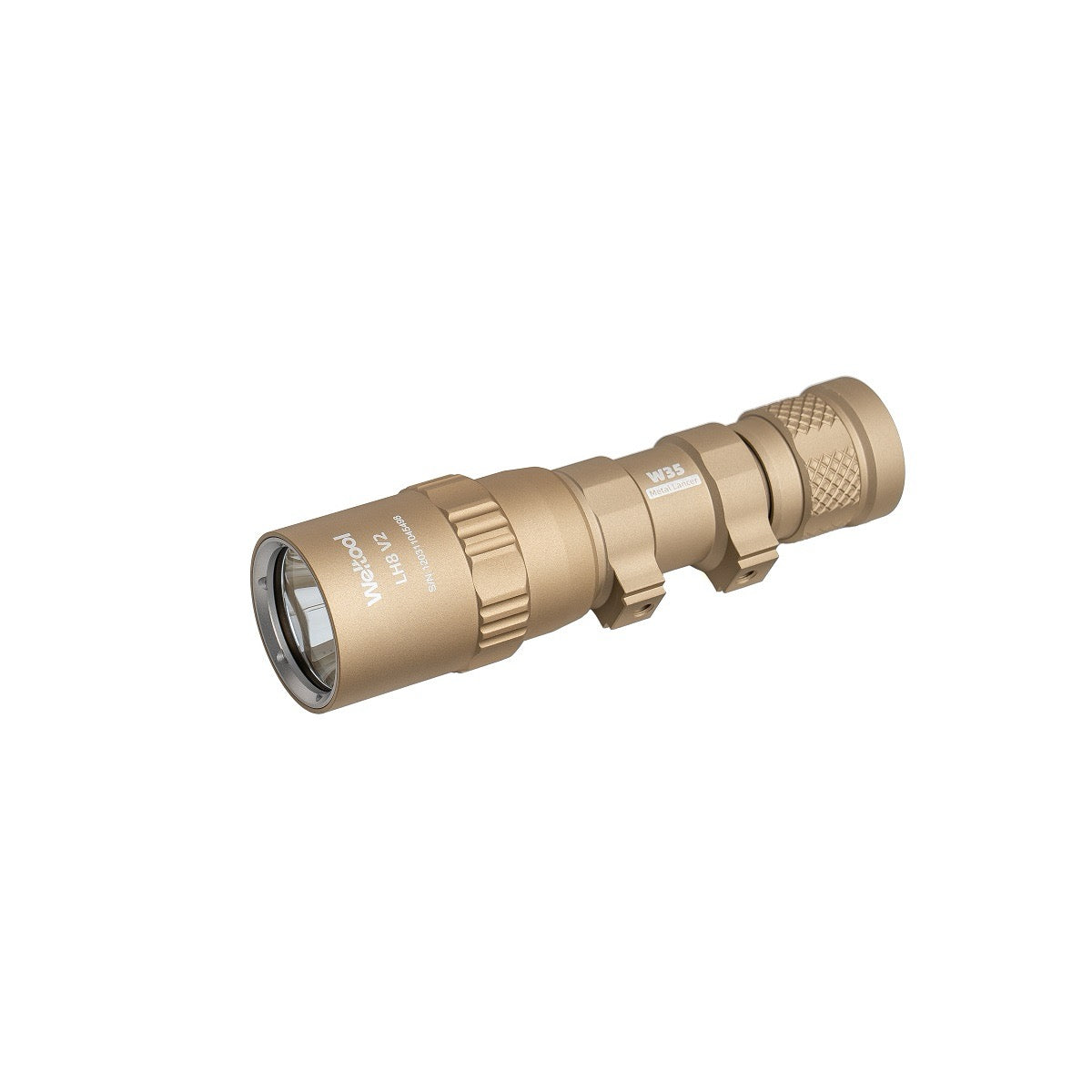 Weltool W35B V2 FDE compact weaponlight, front view
