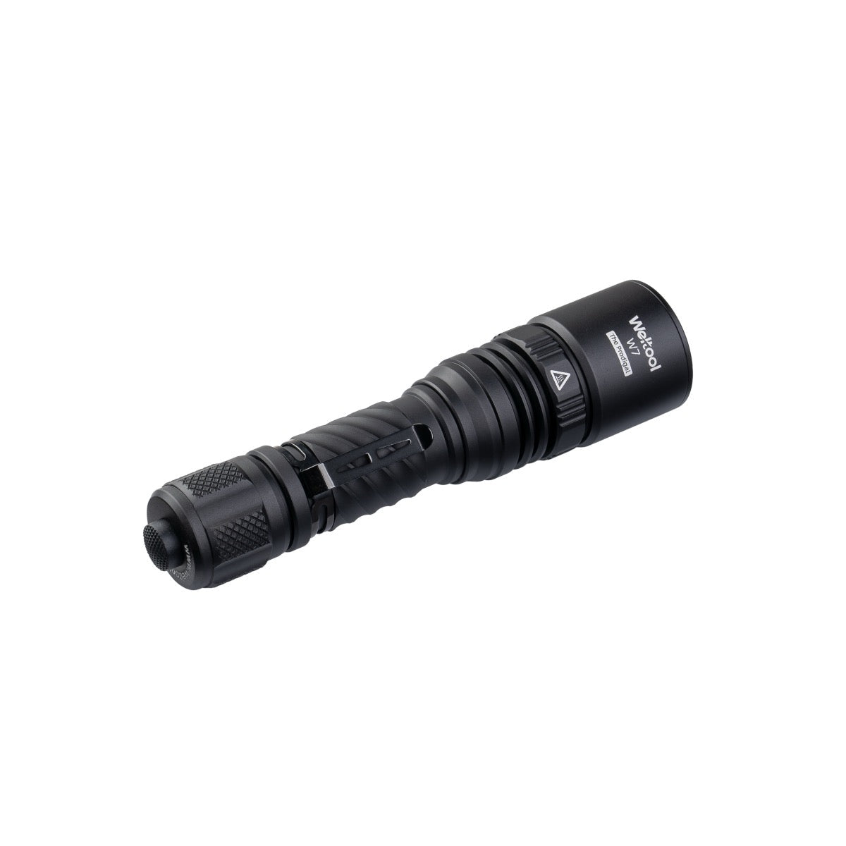 Weltool W7 LEP flashlight beam demonstrating extreme long range throw distance of 1788 meters