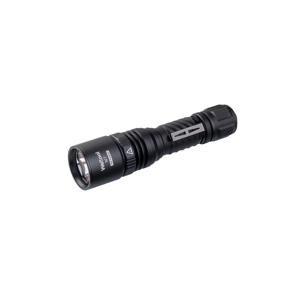 Weltool W7 LEP flashlight beam demonstrating extreme long range throw distance of 1788 meters