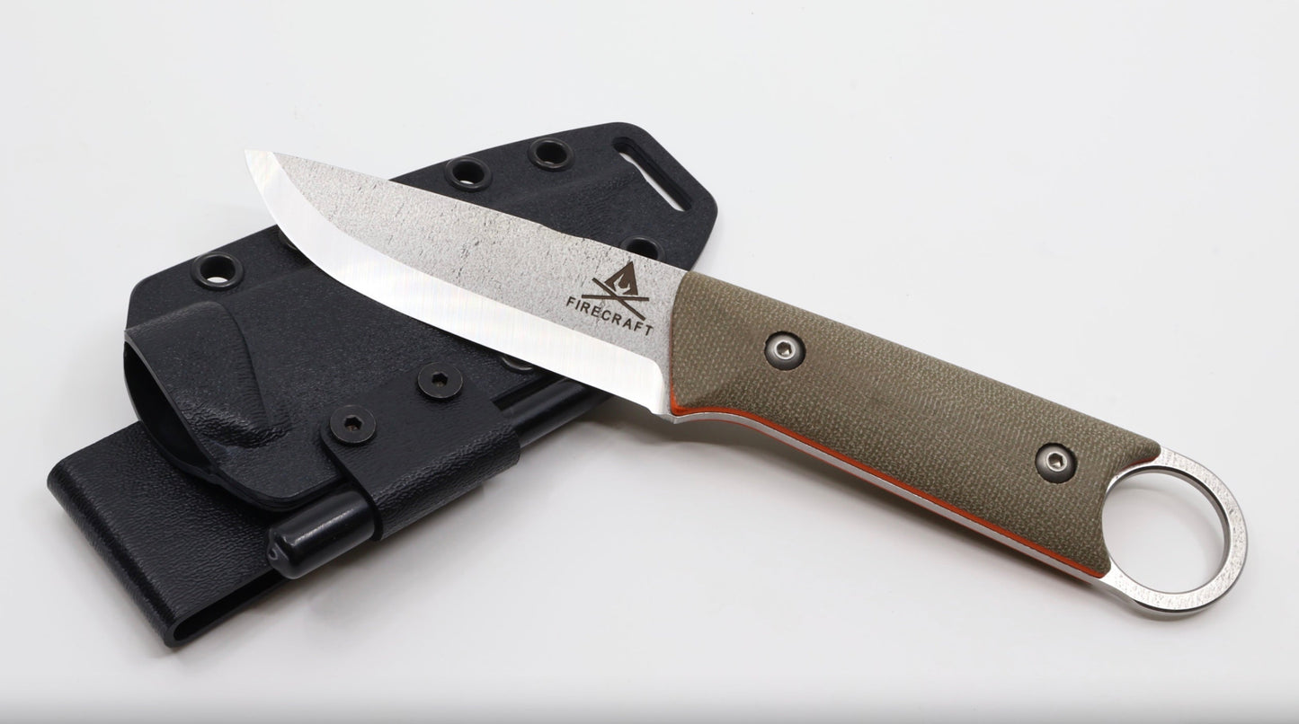 White River FC-PKO Firecraft Puukko front view – 3.7″ CPM S35VN scandi grind fixed blade