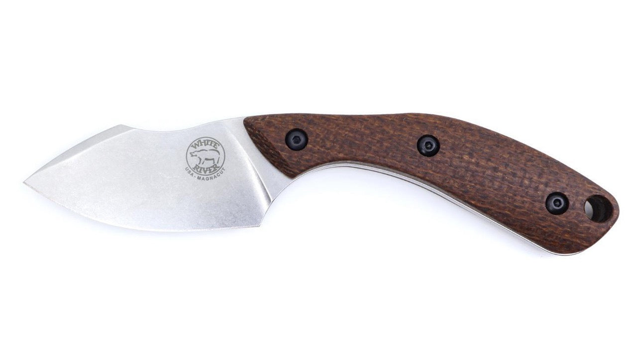 White River Smith & Sons Apex Knife â€“ CPM Magnacut Steel, Natural Burlap Micarta Handle, Kydex Sheath (USA Made)