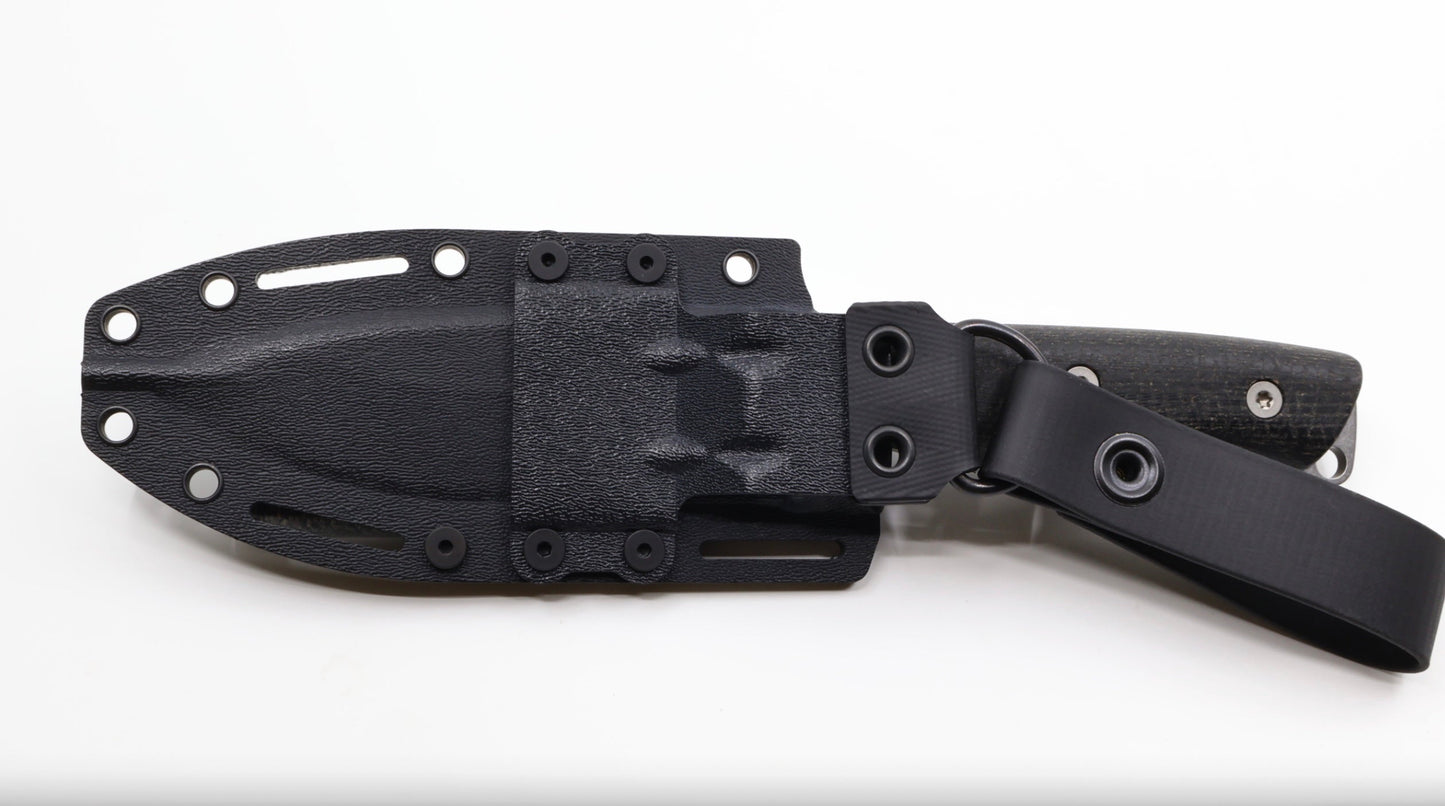 White River Ursus 45 Fixed Blade Knife – 4.5in Magnacut Steel, Black Burlap Micarta Handles