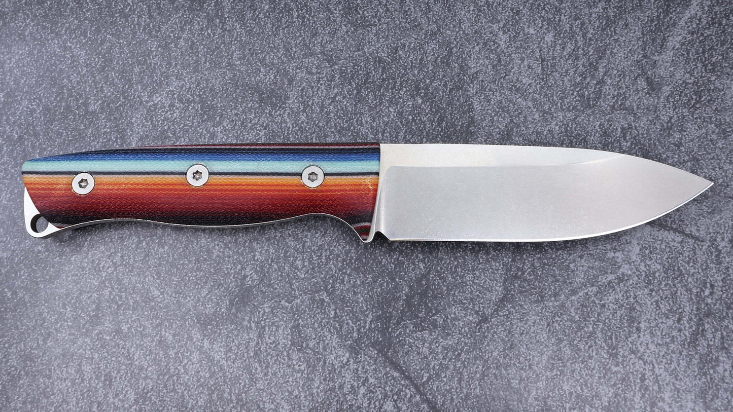 White River Knife & Tool Ursus 45 – 4.5" MagnaCut Fixed Blade Knife Custom Mexican Blanket Micarta
