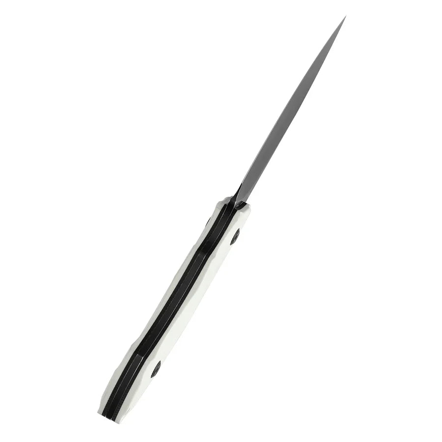 Tenable Luccio G007A3 – 3.81" Blackwash 14C28N Blade, White G10 Handle