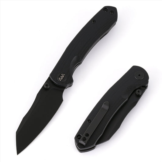 Wixco Axor WX15-A – 3.35" 14C28N Modified Sheepfoot Black G10 Liner Lock Knife