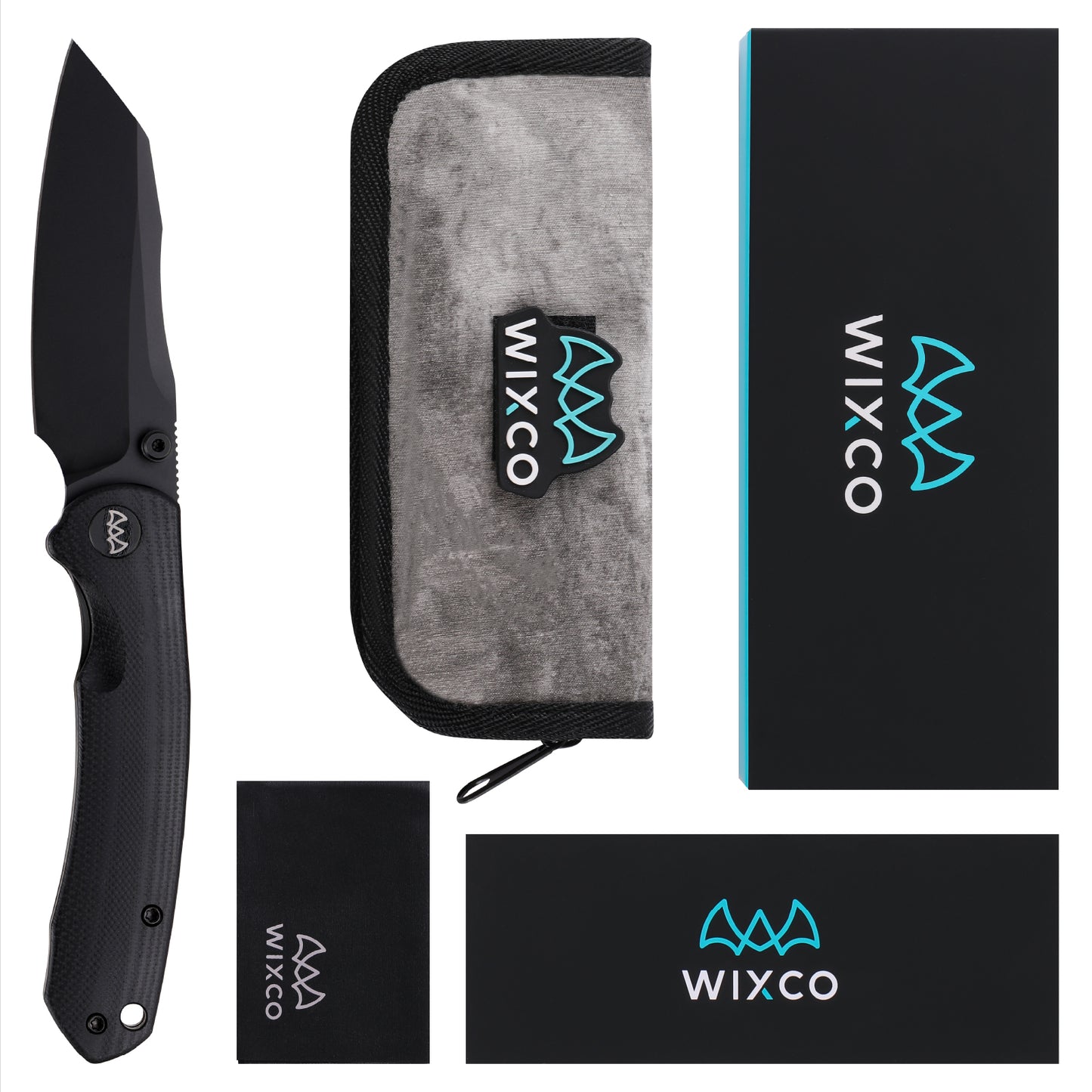 Wixco Axor WX15-A – 3.35" 14C28N Modified Sheepfoot Black G10 Liner Lock Knife