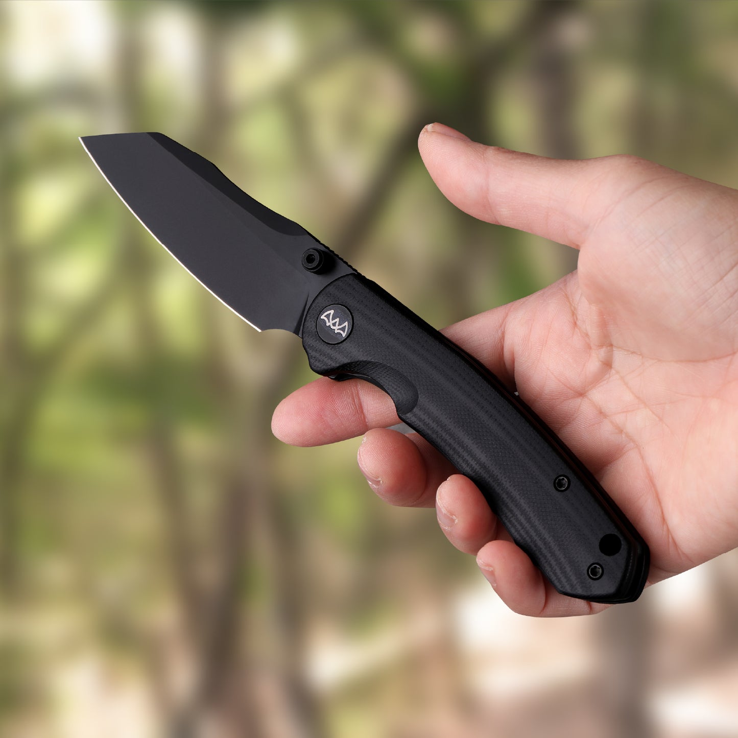 Wixco Axor WX15-A – 3.35" 14C28N Modified Sheepfoot Black G10 Liner Lock Knife