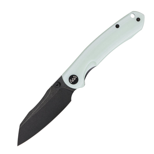 Wixco Axor WX15-D – 3.35" 14C28N Modified Sheepfoot White Jade G10 Liner Lock Knife