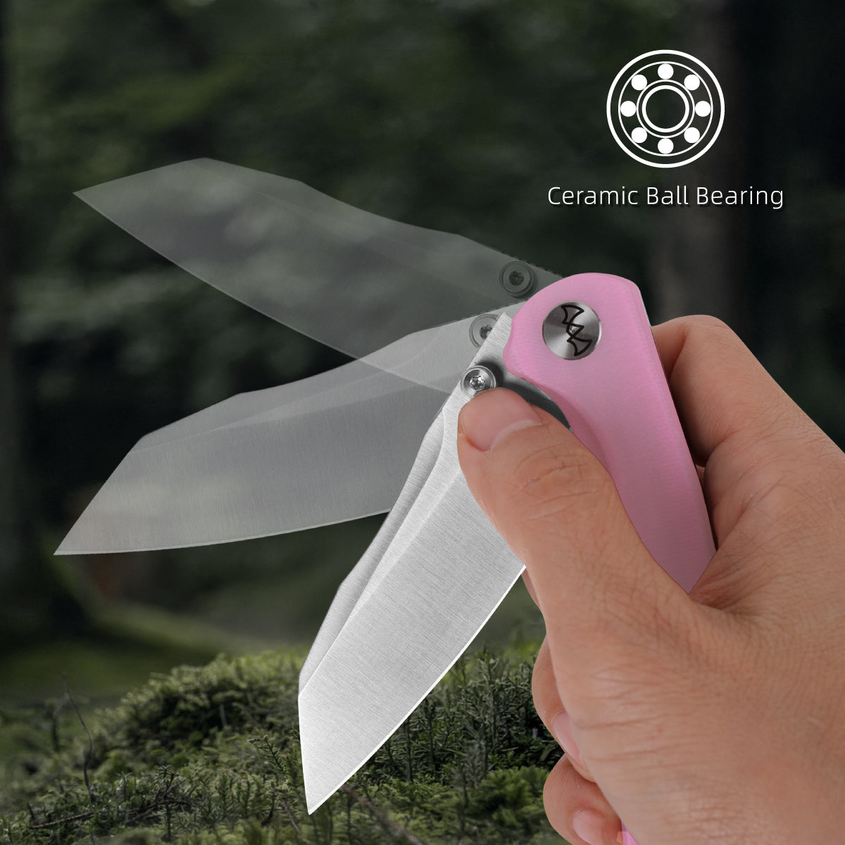 Wixco Axor WX15-E – 3.35" 14C28N Modified Sheepfoot Pink G10 Liner Lock Knife