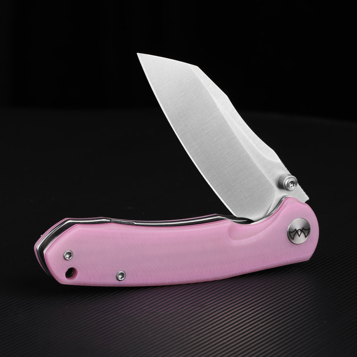 Wixco Axor WX15-E – 3.35" 14C28N Modified Sheepfoot Pink G10 Liner Lock Knife