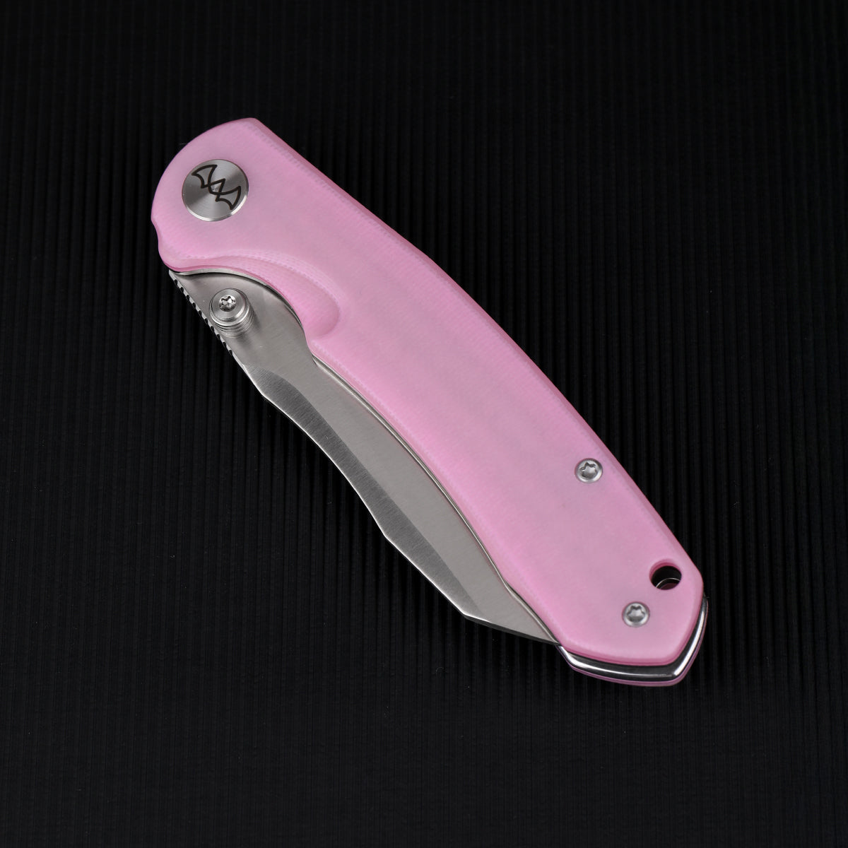 Wixco Axor WX15-E – 3.35" 14C28N Modified Sheepfoot Pink G10 Liner Lock Knife