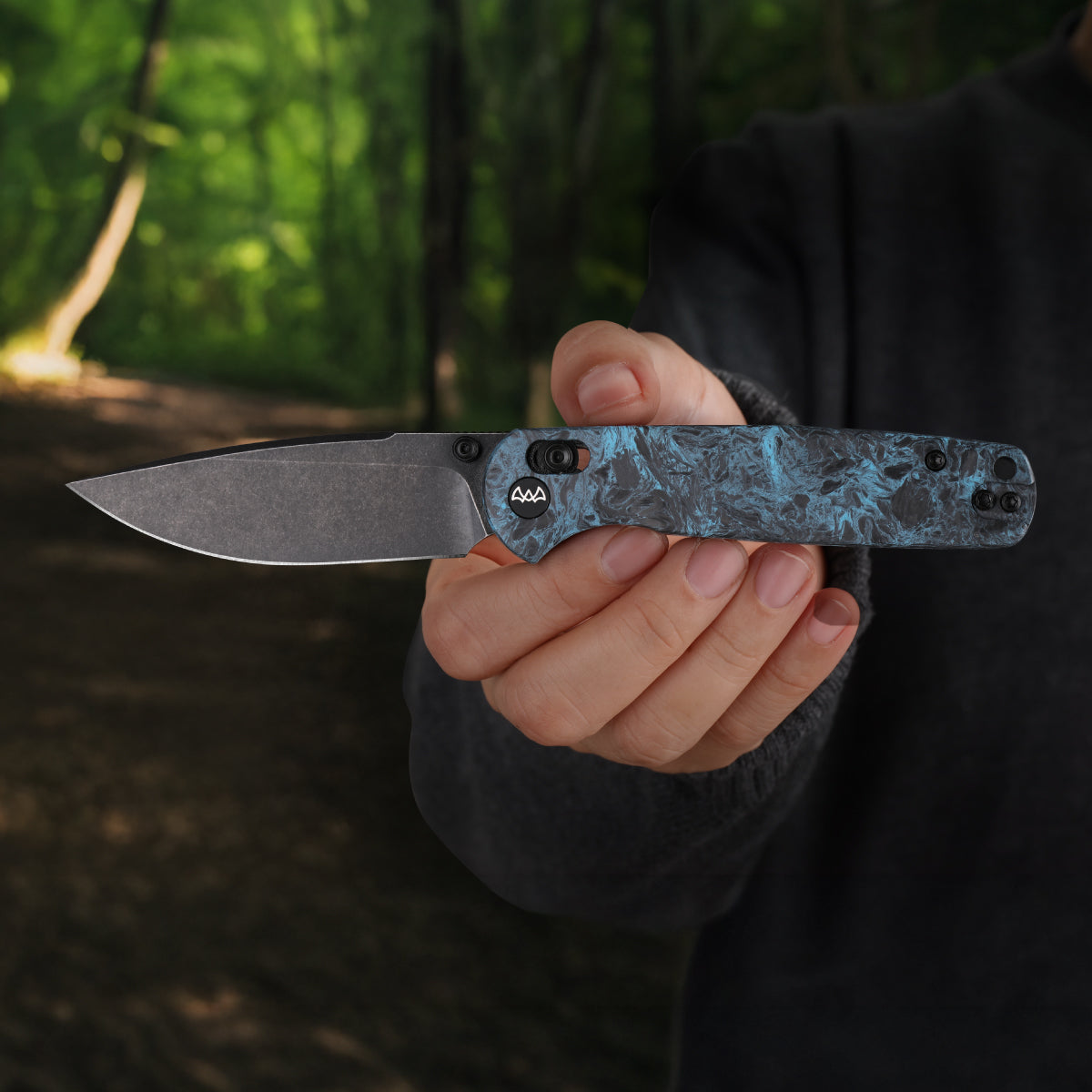 Wixco Drax II WX10-DNV – 3.23" 14C28N Drop Point Crossbar Lock Carbon Fiber Knife