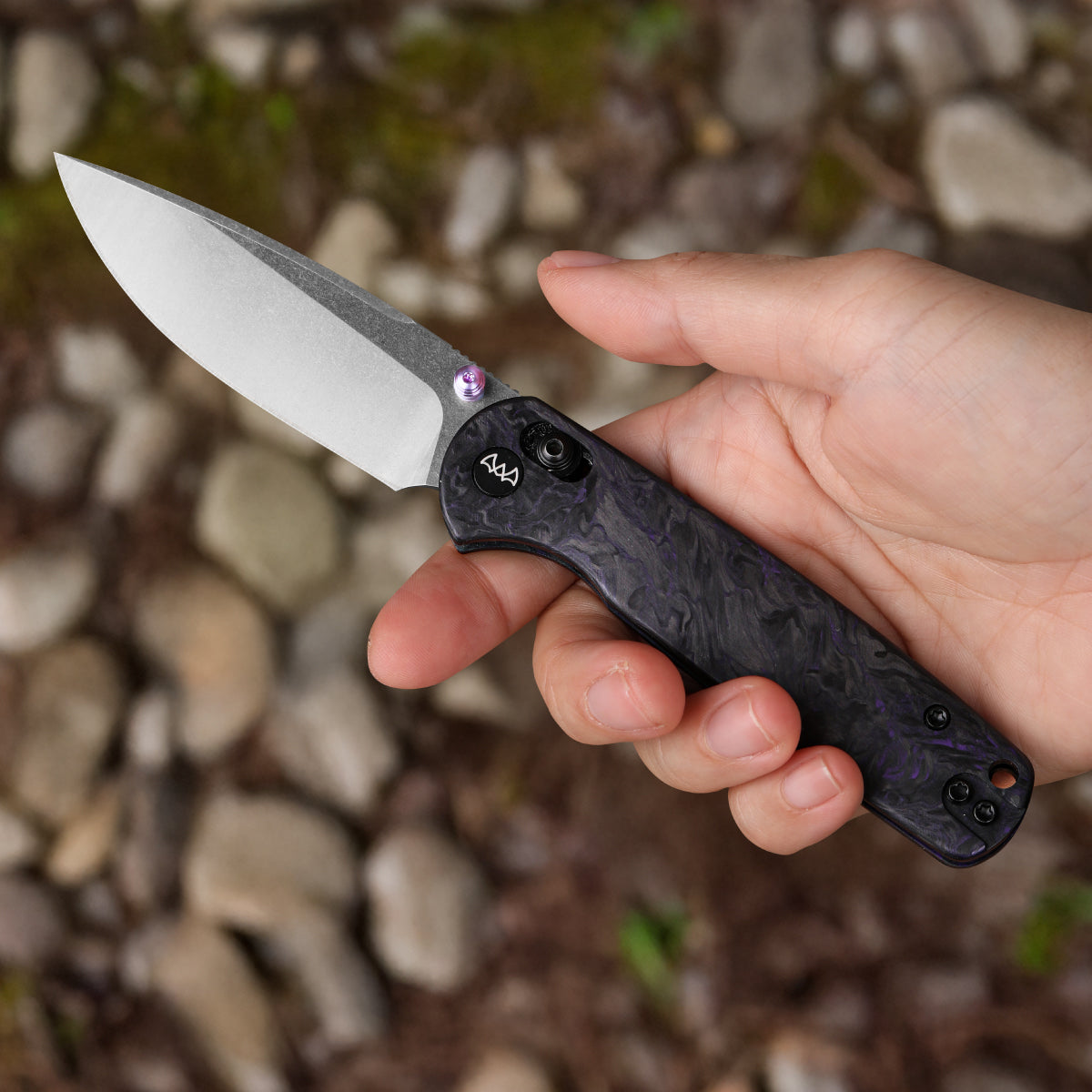 Wixco Drax II WX10-ENV – 3.23" 14C28N Drop Point Crossbar Lock Carbon Fiber Knife