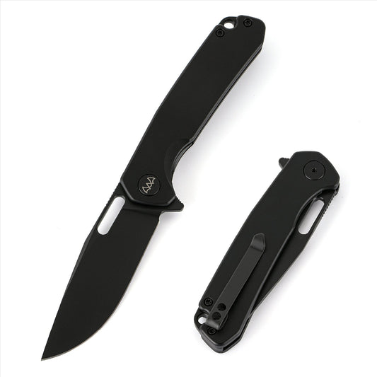 Wixco Pexston WX12-A – 3.3" 14C28N Clip Point Liner Lock Aluminum Knife
