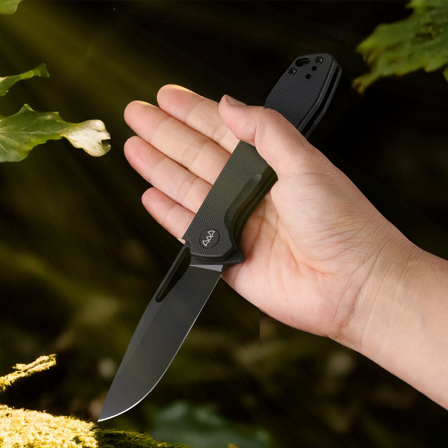 Wixco Ragnar WX11-A – 3.5" 14C28N Black G10 Liner Lock Flipper Knife