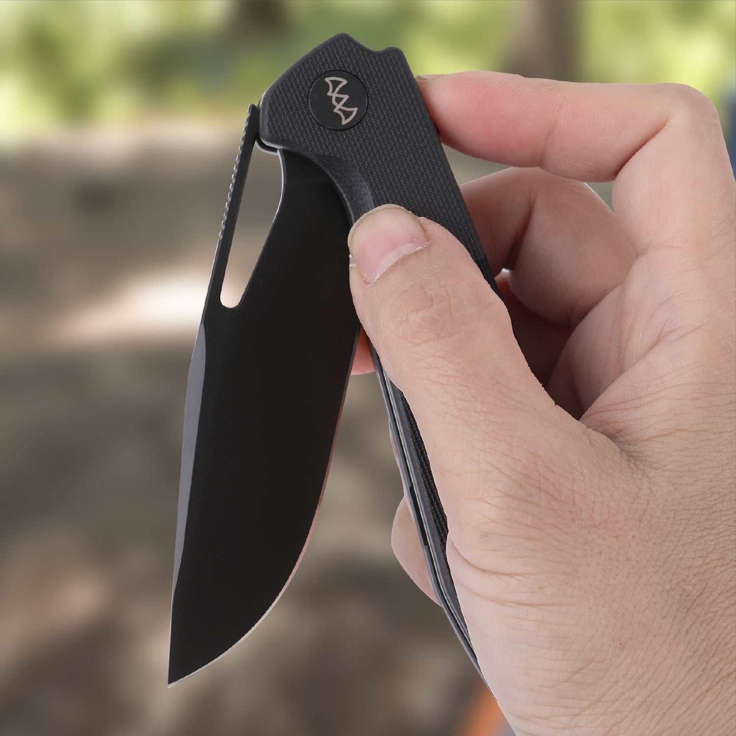 Wixco Ragnar WX11-A – 3.5" 14C28N Black G10 Liner Lock Flipper Knife