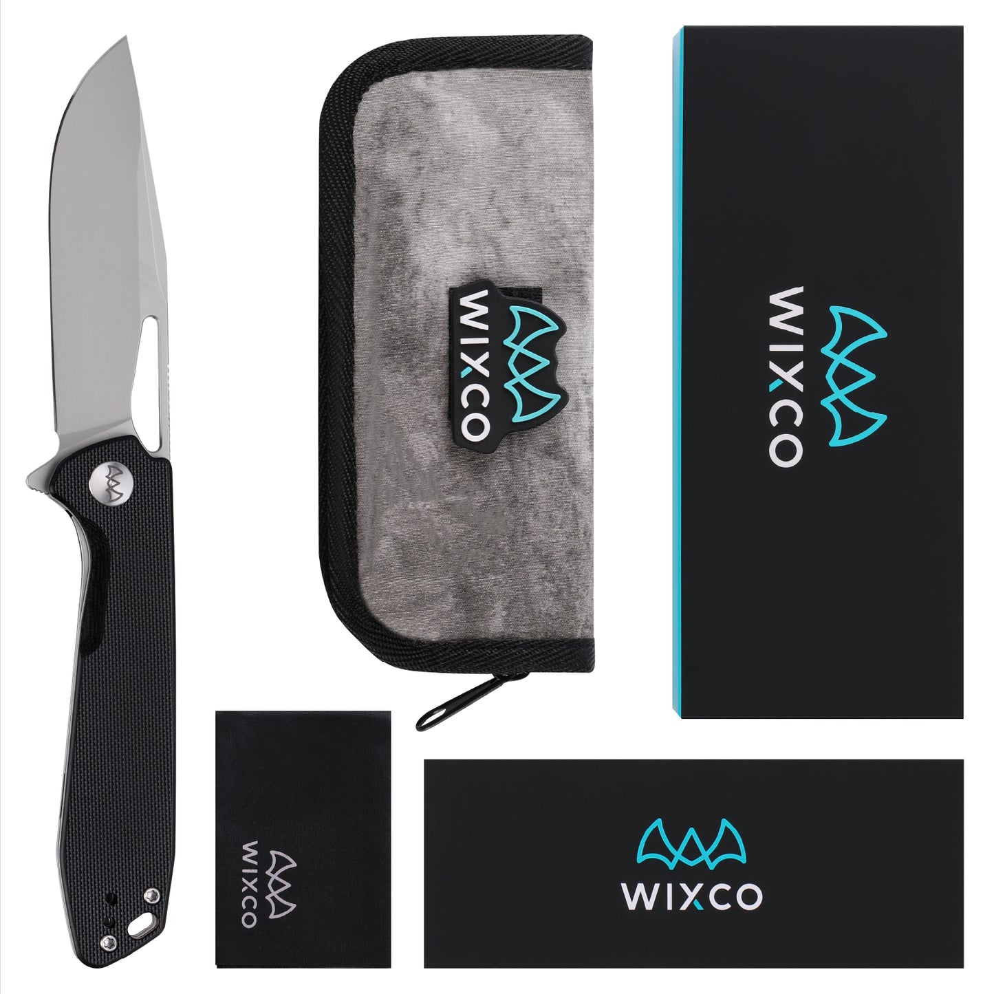 Wixco Ragnar WX11-B – 3.5" 14C28N Bead Blast Black G10 Liner Lock Knife
