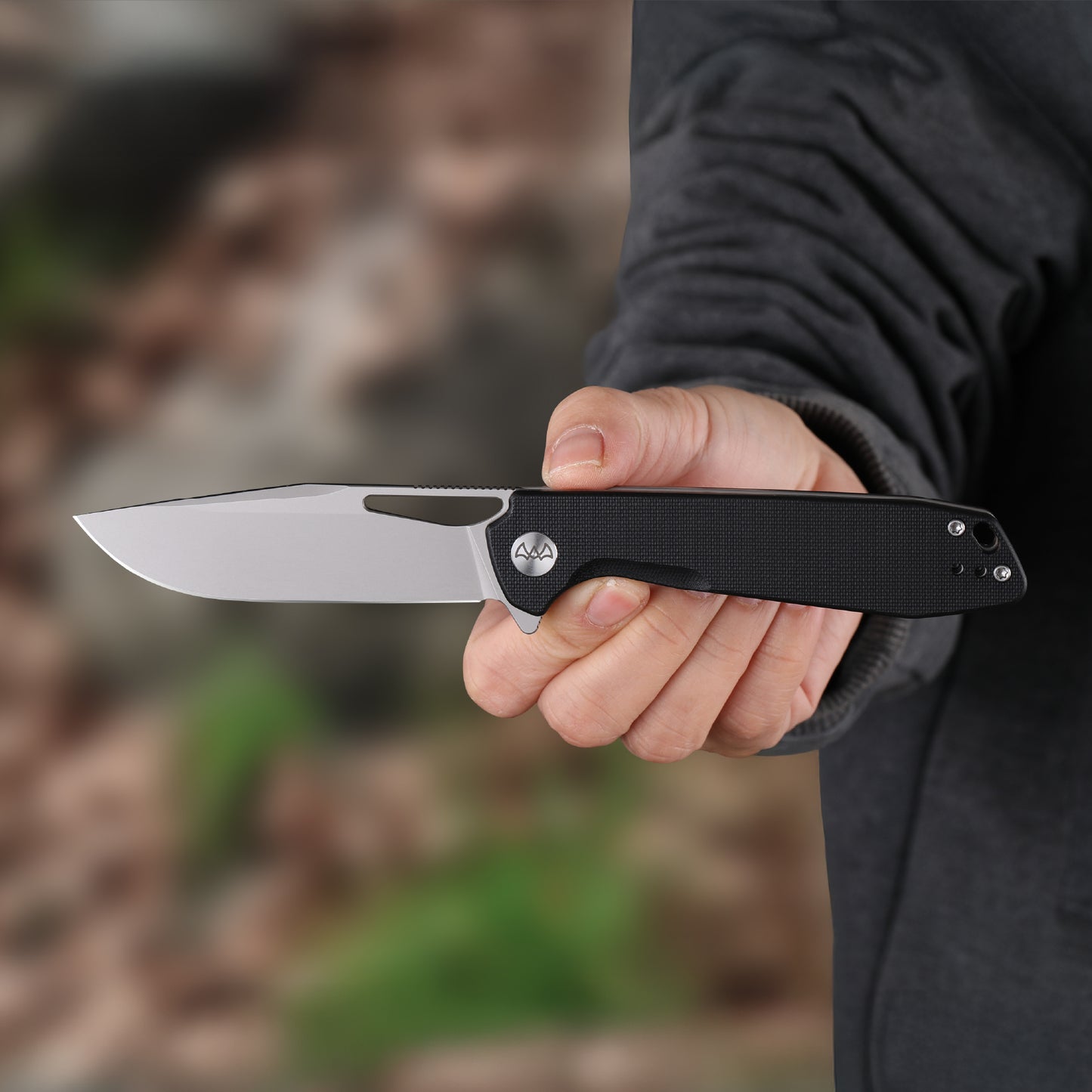 Wixco Ragnar WX11-B – 3.5" 14C28N Bead Blast Black G10 Liner Lock Knife