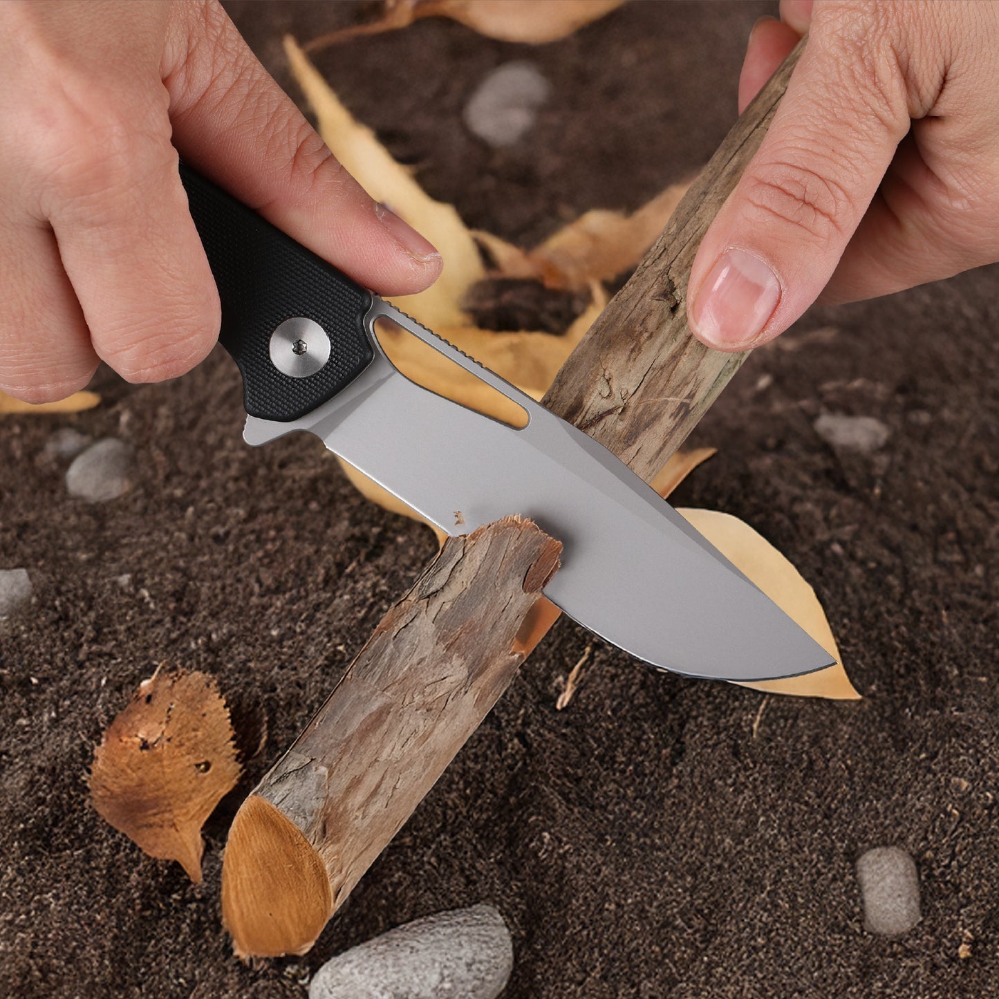 Wixco Ragnar WX11-B – 3.5" 14C28N Bead Blast Black G10 Liner Lock Knife