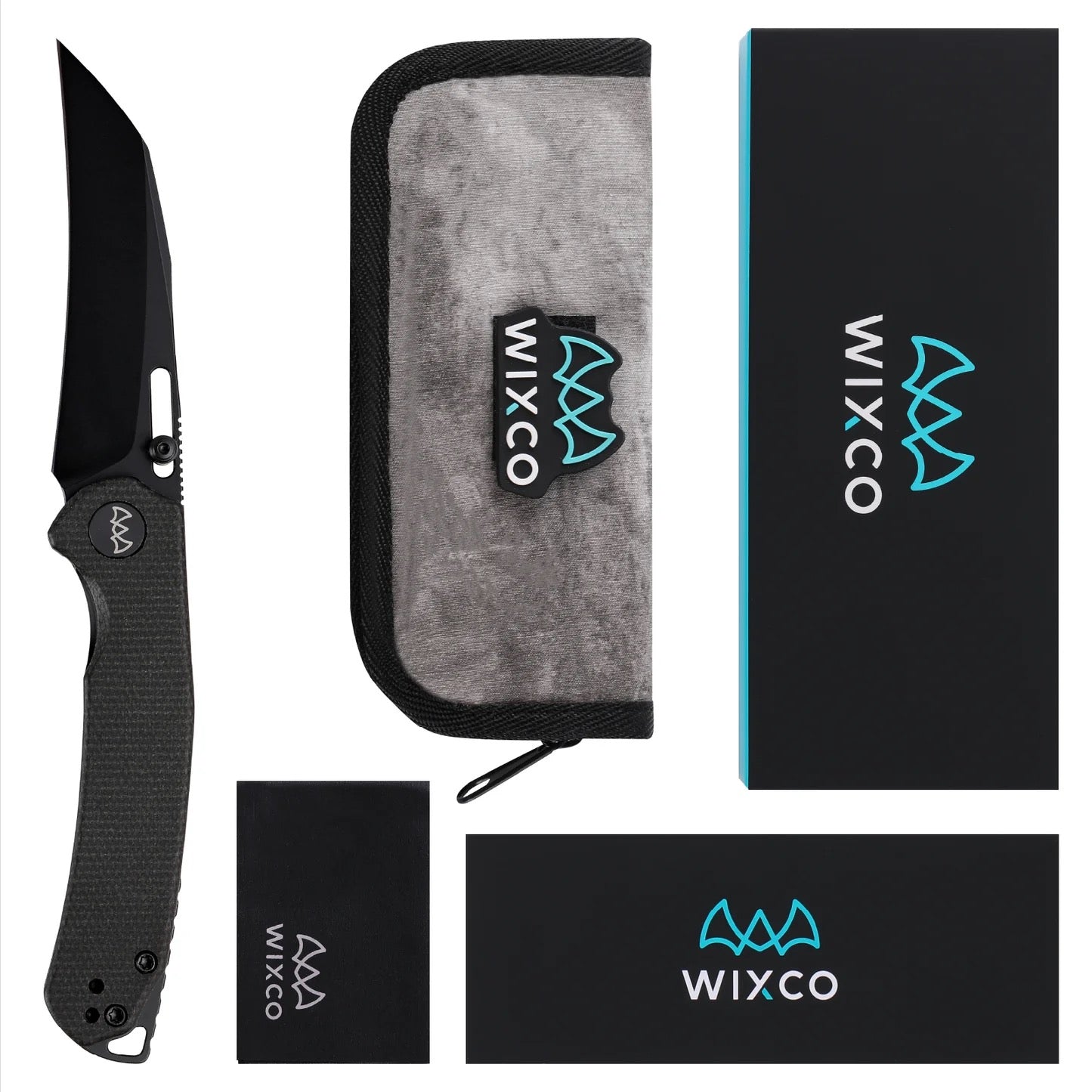 Wixco Wortex WX16-A – 3.1" 14C28N Liner Lock Black Micarta Knife
