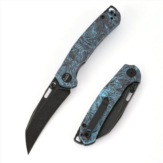 Wixco Wortex WX16-C – 3.1" 14C28N Liner Lock Sky Blue Carbon Fiber Knife