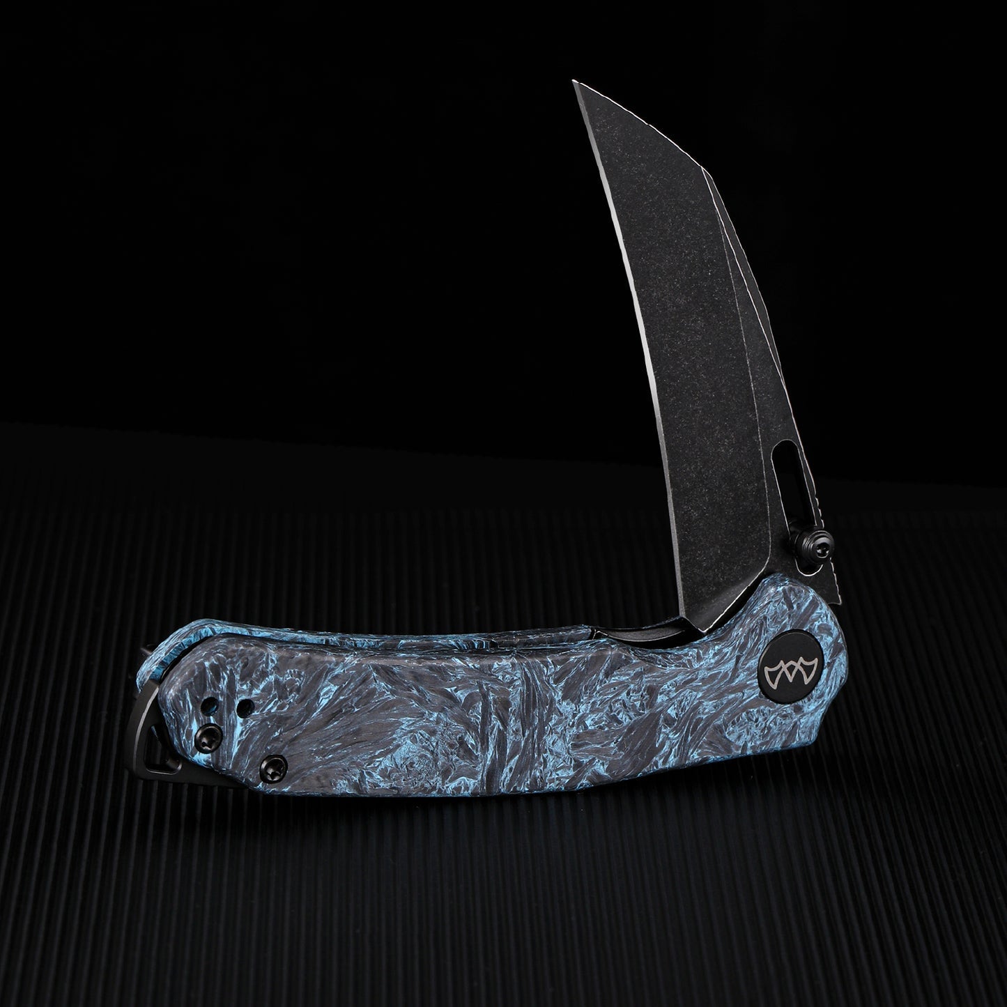 Wixco Wortex WX16-C – 3.1" 14C28N Liner Lock Sky Blue Carbon Fiber Knife