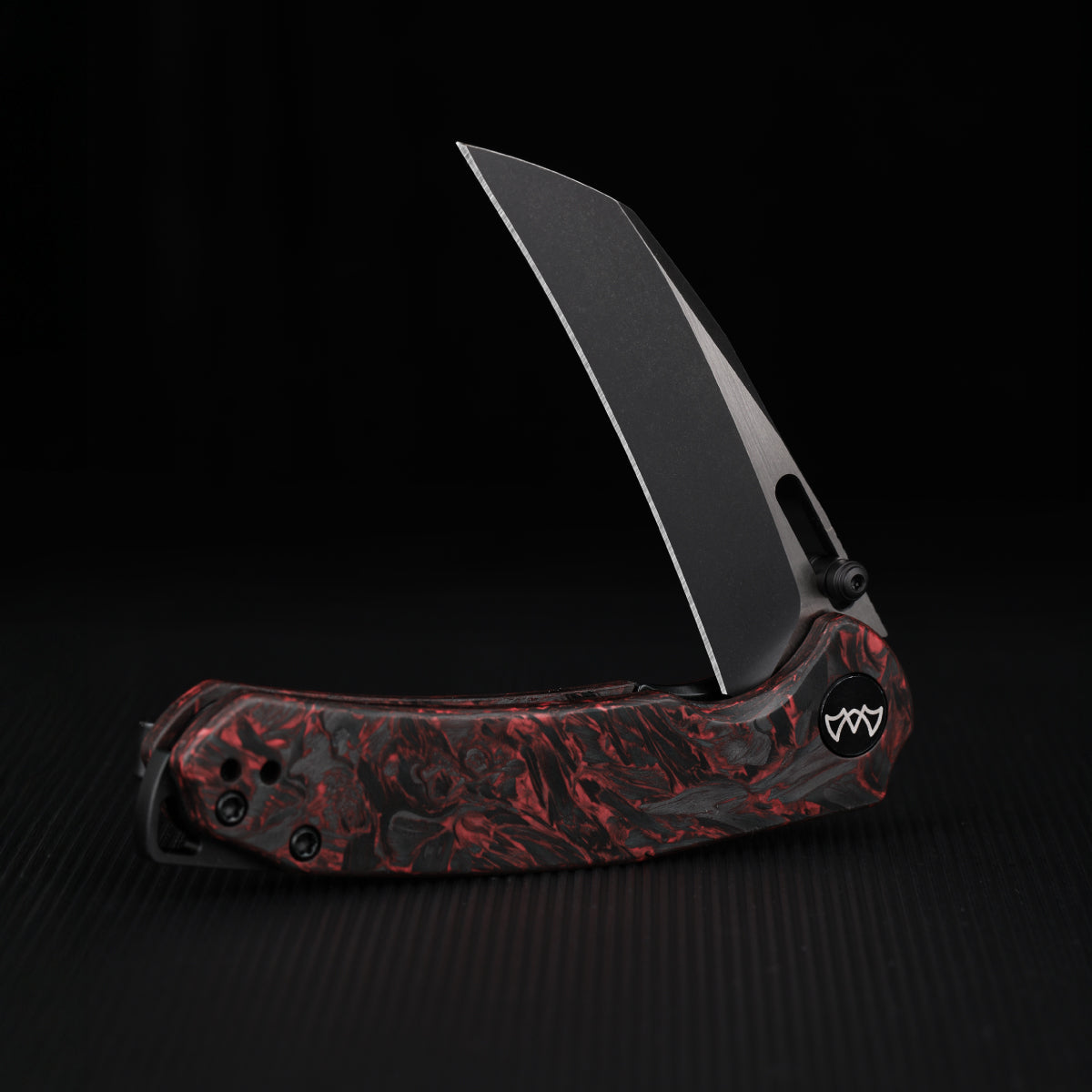 Wixco Wortex WX16-E – 3.1" 14C28N Liner Lock Red Carbon Fiber Knife