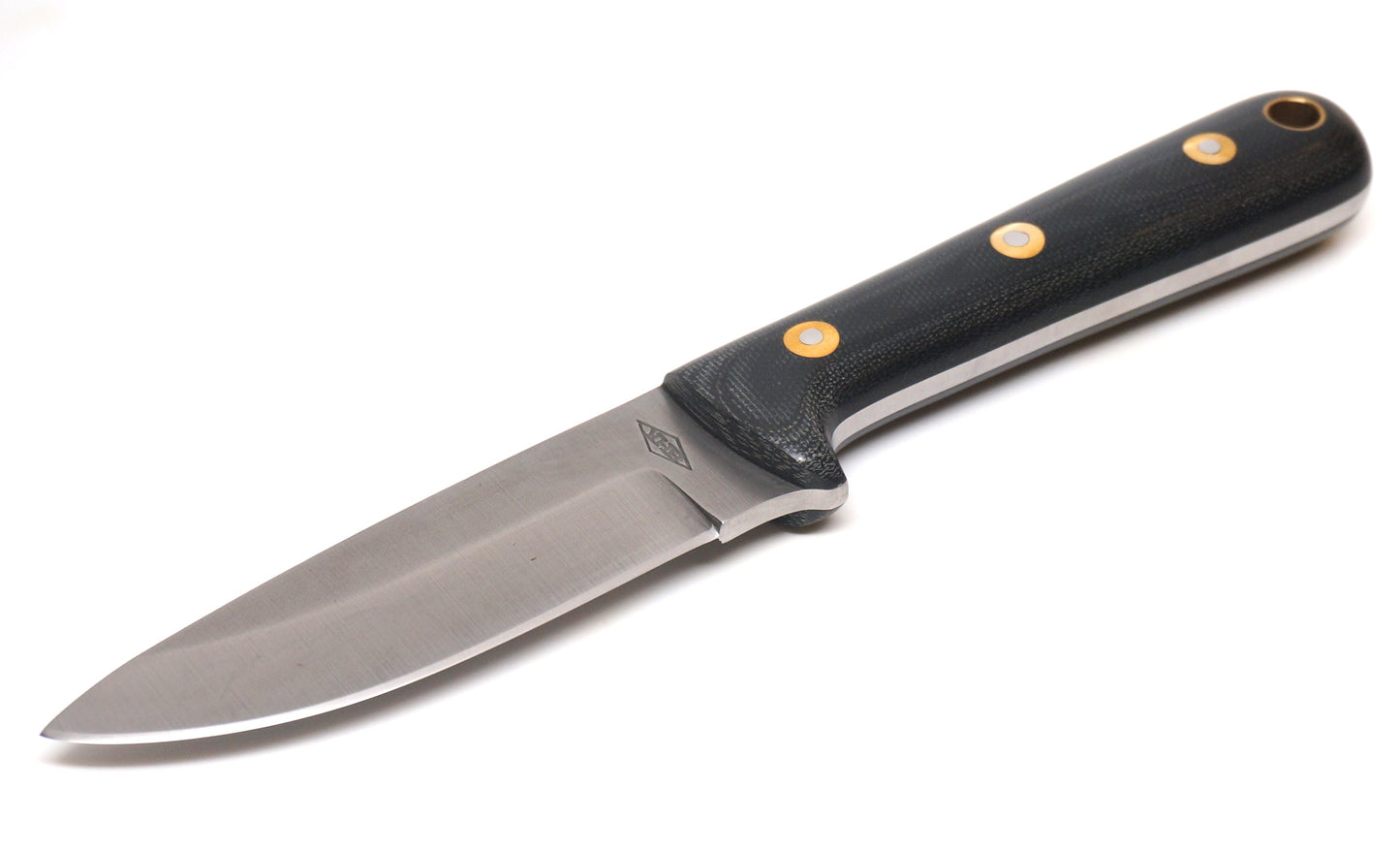 Battle Horse Knives Woodsman Pro Fixed Blade Knife - Black Micarta Handle (3 5/8 Inch Blade)