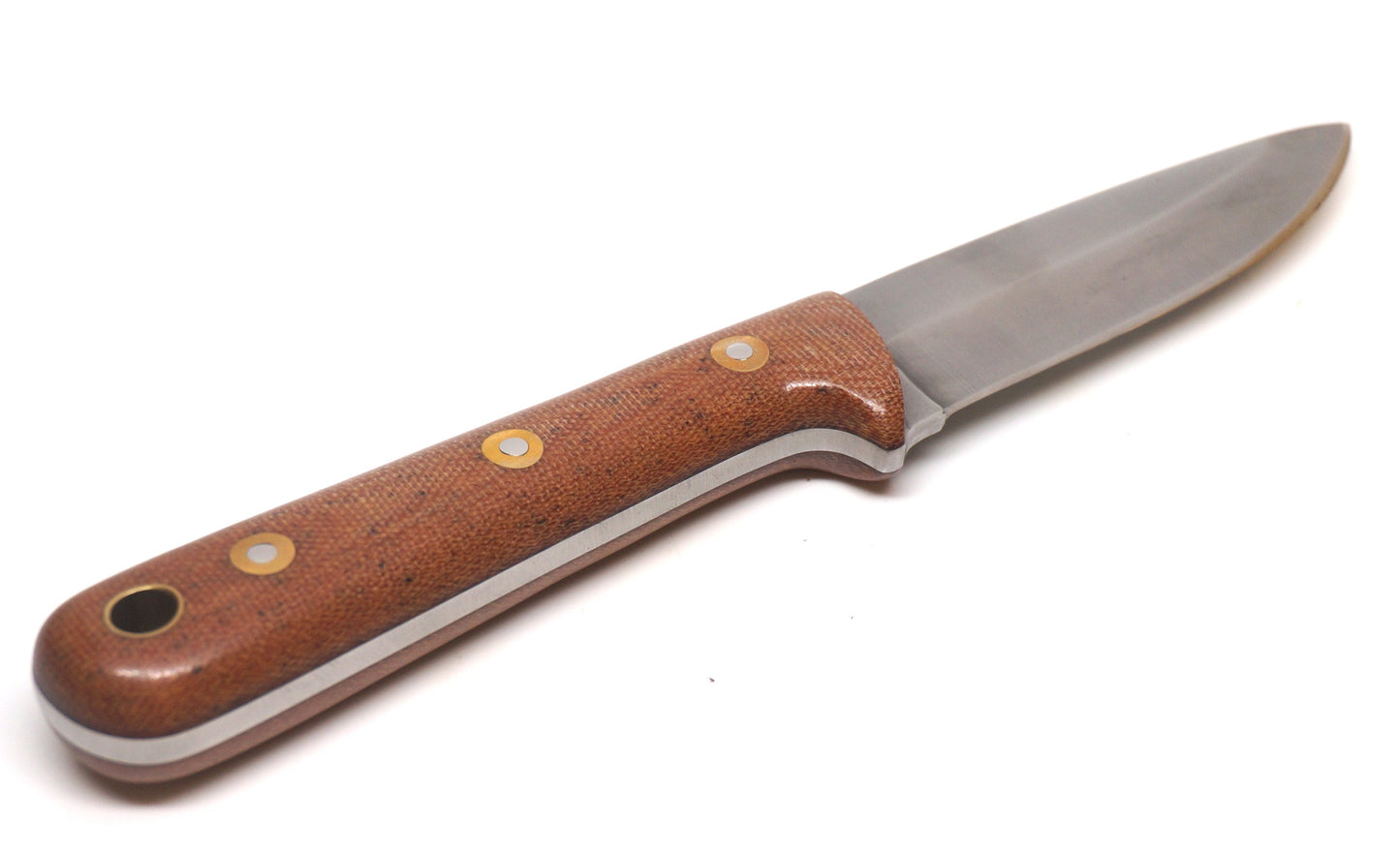 Battle Horse Knives Woodsman Pro Fixed Blade Knife - Natural Micarta Handle (3 5/8 Inch Blade)