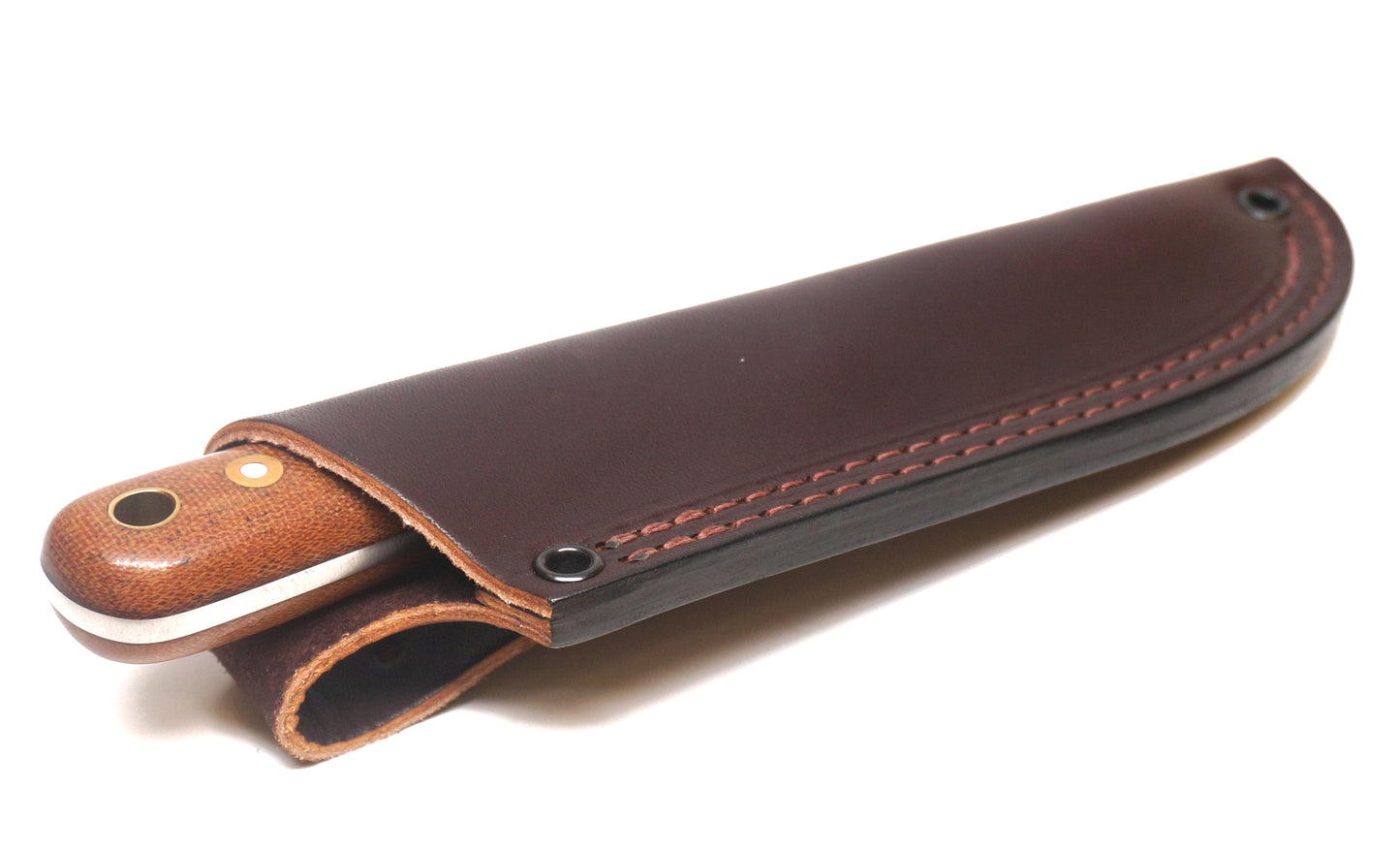 Battle Horse Knives Woodsman Pro Fixed Blade Knife - Natural Micarta Handle (3 5/8 Inch Blade)
