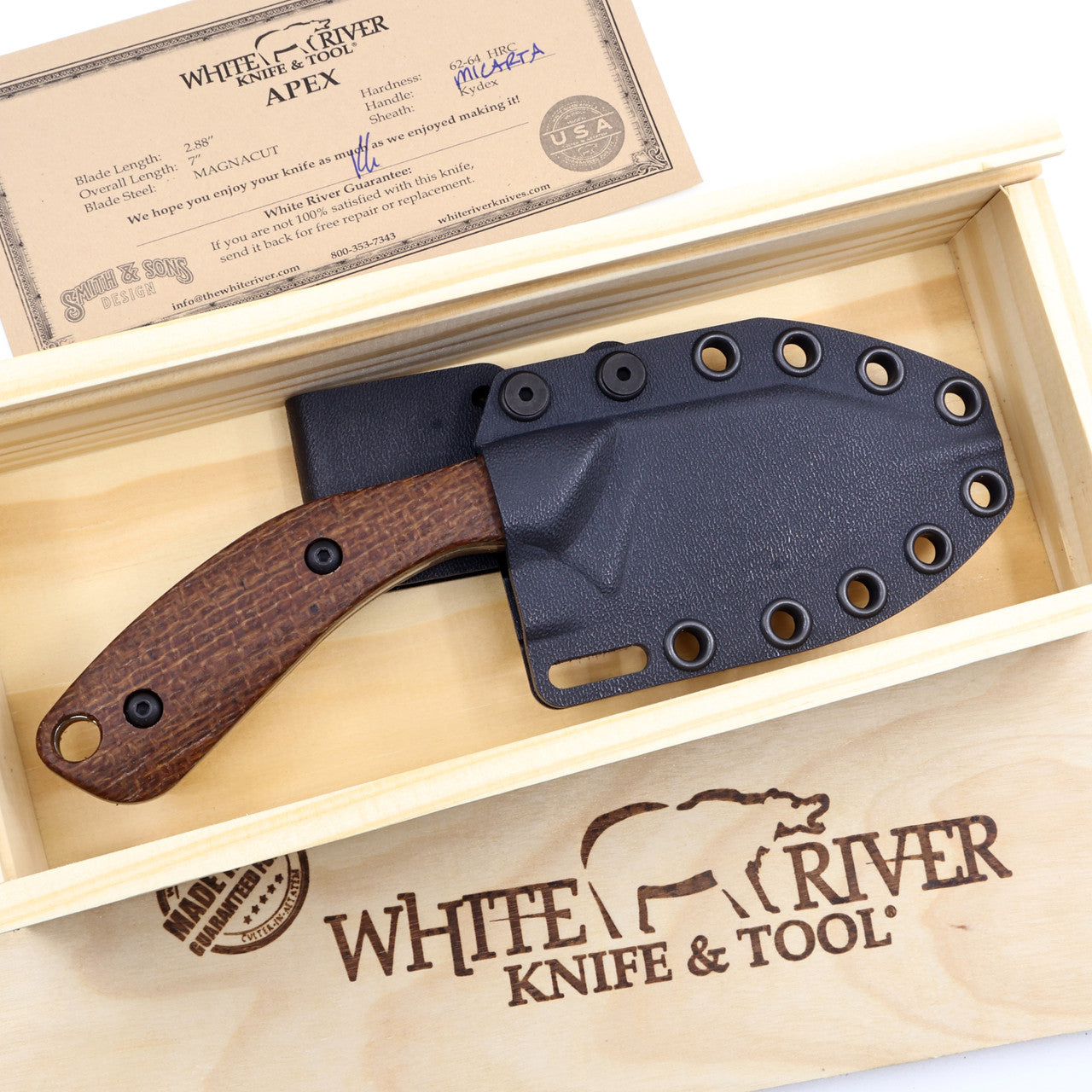 White River Smith & Sons Apex (WRSS-APX-BNA) blade profile detail