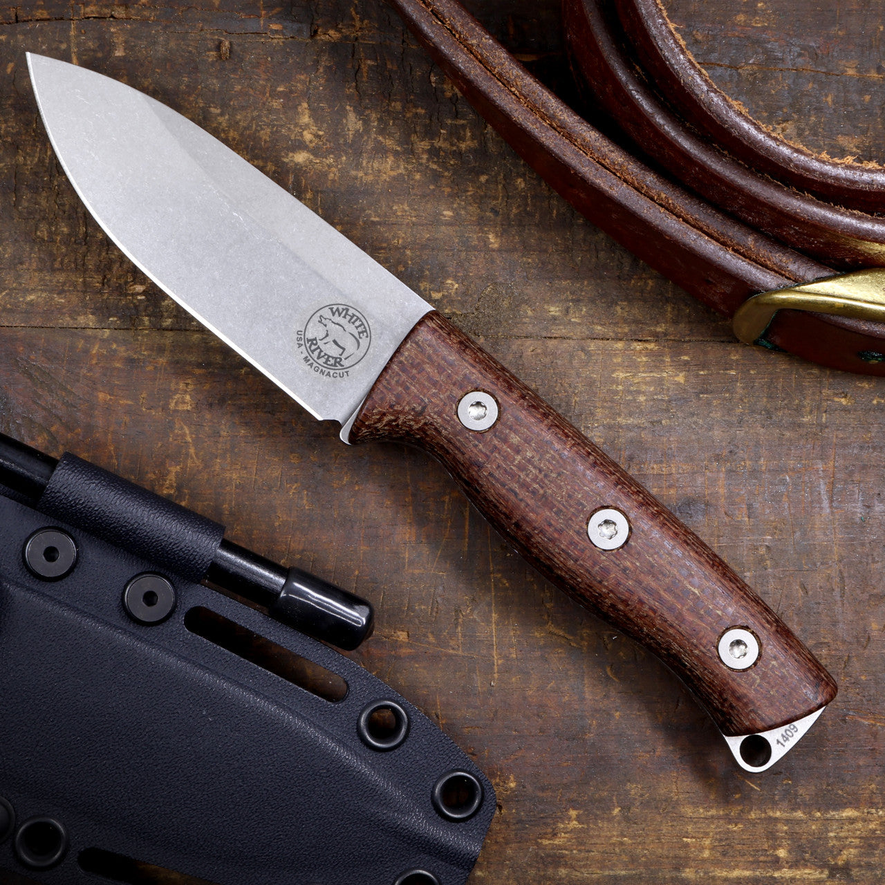White River Ursus Cub WRUR35-BNA front view – 3.5" CPM MagnaCut drop point fixed blade knife