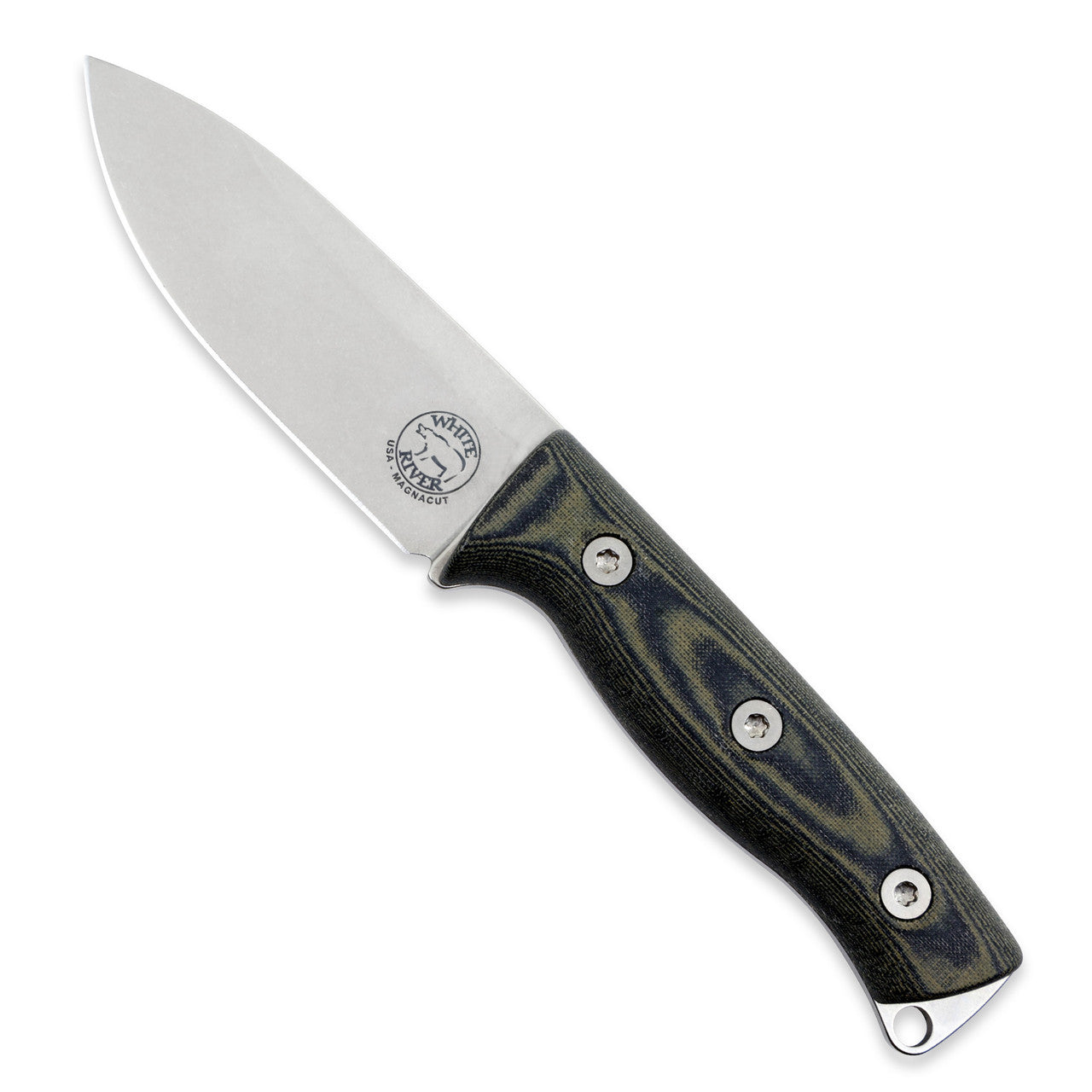White River Ursus Cub WRUR35-LBO front view – 3.5" CPM MagnaCut drop point fixed blade knife