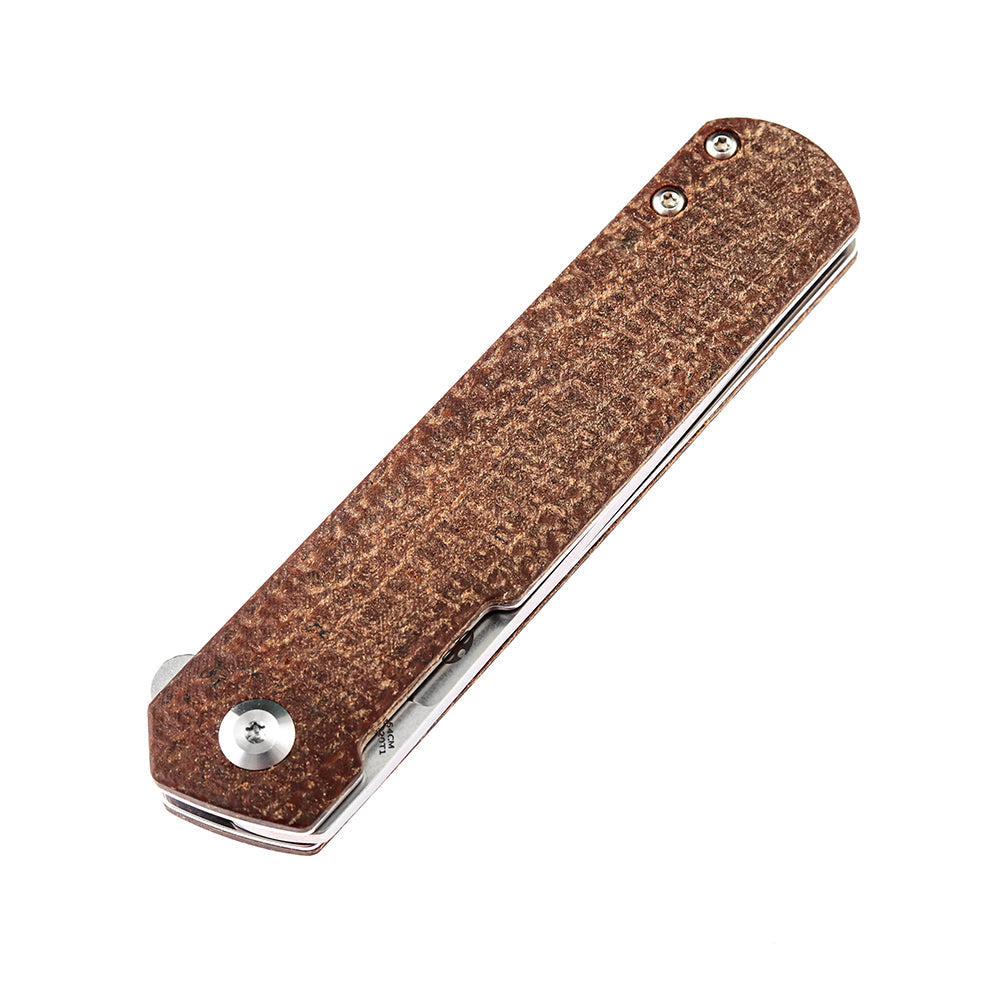Kansept Foosa X2020T1 blade detail – black TiCn 154CM tanto