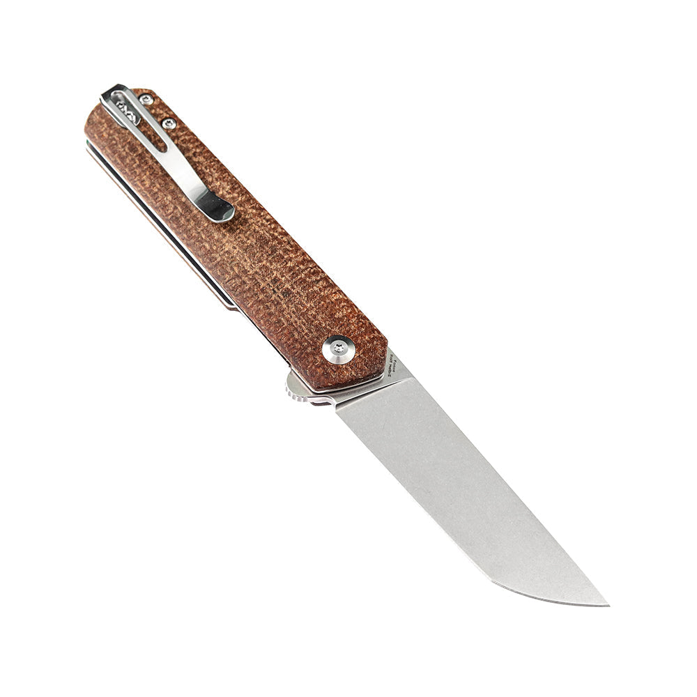 Kansept Foosa X2020T1 open position showing 154CM tanto blade