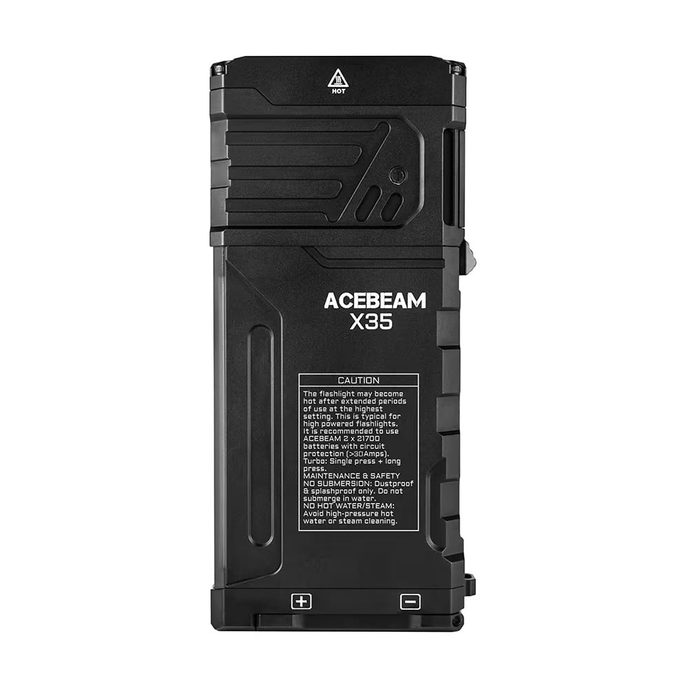 Acebeam X35 multi-light head detail – 3x CREE XHP70.2 LEDs