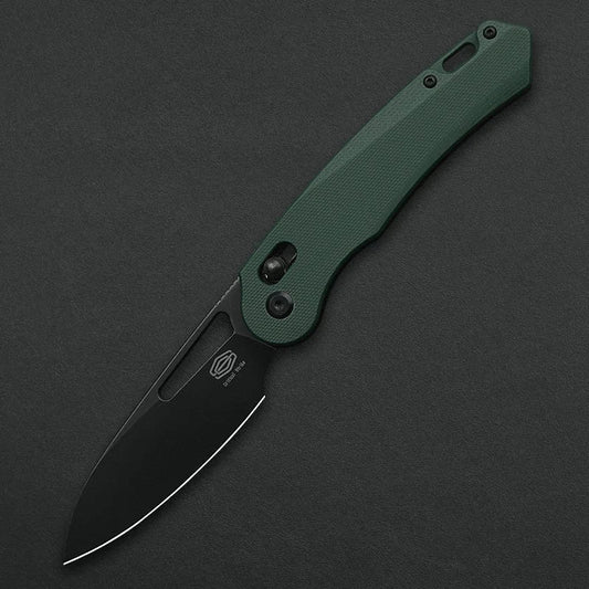 Critical Strike X503-GN front view – 3.27" black stonewashed VG10 folding knife